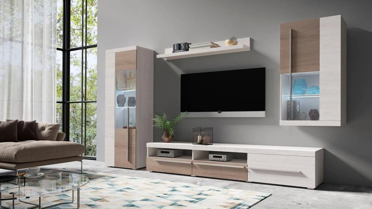 Living Helvetia Roger Nr.10 2.7m (Andersen Pine/Sonoma Oak Truffle) - 3