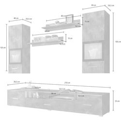 Гостиная Helvetia Sarah №09 2.1м (Sanremo Oak/Anthracite) Thumb