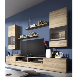 Гостиная Helvetia Sarah №09 2.1м (Sanremo Oak/Anthracite) Thumb