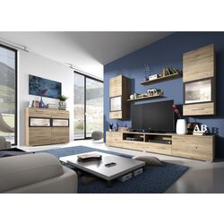 Гостиная Helvetia Sarah №09 2.1м (Sanremo Oak/Anthracite) Thumb