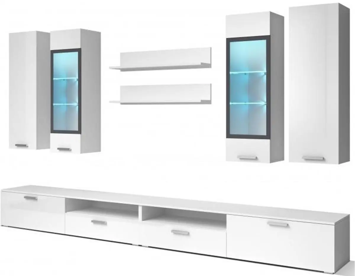 Living Helvetia Sarah Nr.10 2.8m (White Gloss/Black) - 2