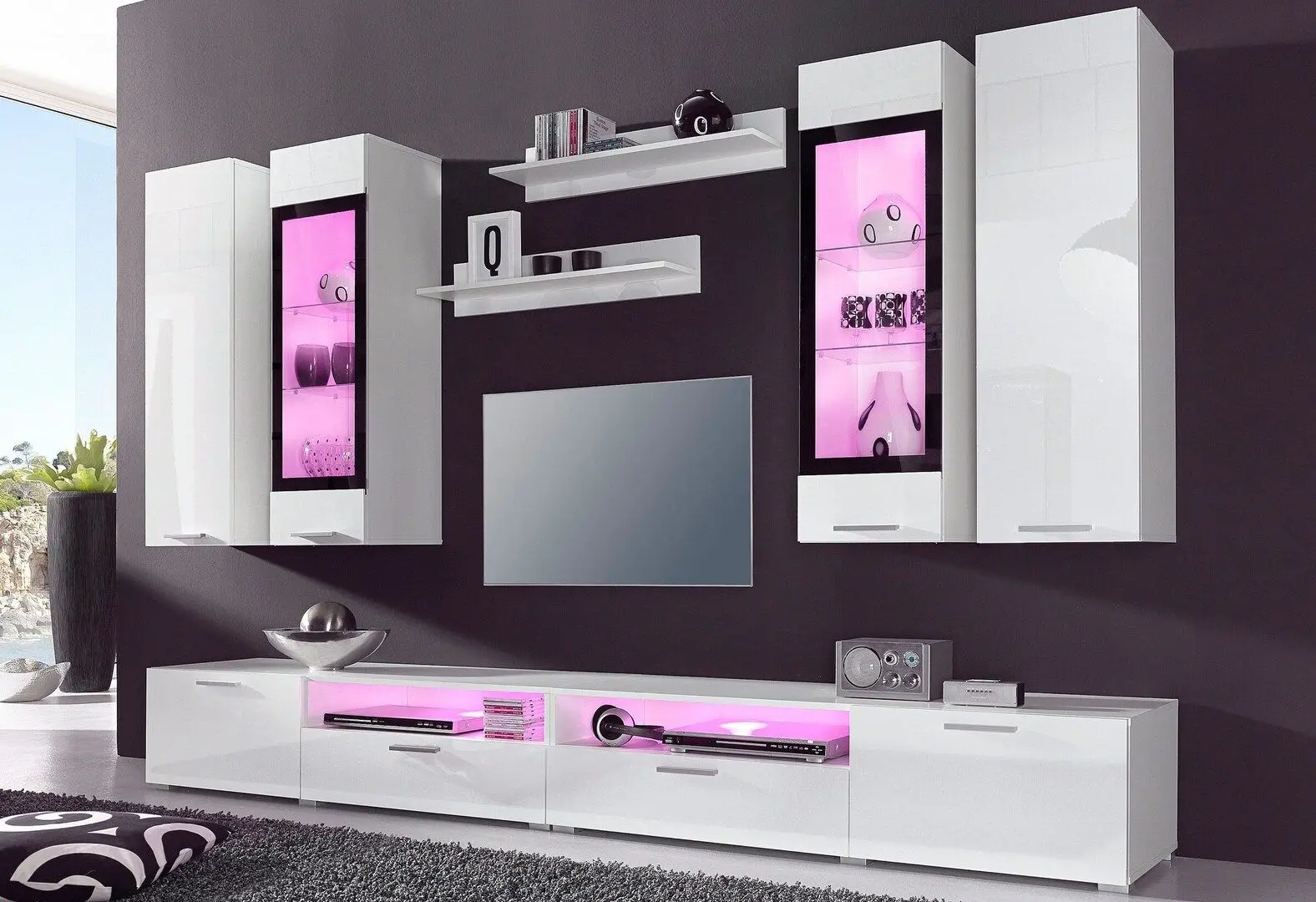 Living Helvetia Sarah Nr.10 2.8m (White Gloss/Black)