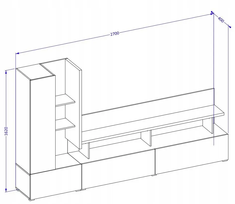 Гостиная Helvetia Serio 2.7м (Congo/Anthracite)
