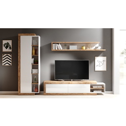 Гостиная Helvetia Sintra 1 (Samdal Oak/White/White Gloss) Thumb