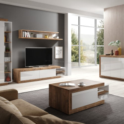 Гостиная Helvetia Sintra 2 (Samdal Oak/White/White Gloss)