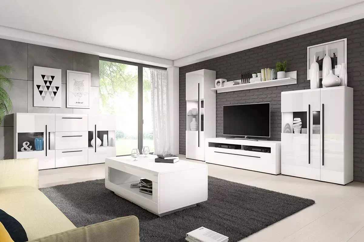 Гостиная Helvetia Tulsa (White/White Gloss)
