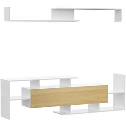 Гостиная Homcom 839-419MX 153x25x42 cm (White/Wood) Thumb