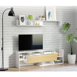 Гостиная Homcom 839-419MX 153x25x42 cm (White/Wood) Thumb