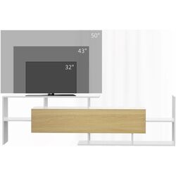 Гостиная Homcom 839-419MX 153x25x42 cm (White/Wood) Thumb