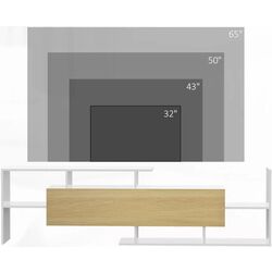 Гостиная Homcom 839-419MX 153x25x42 cm (White/Wood) Thumb