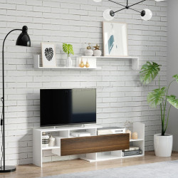 Living Homcom 839-419ND 153x25x42 cm (White/Brown)