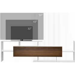 Living Homcom 839-419ND 153x25x42 cm (White/Brown) Thumb