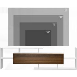 Living Homcom 839-419ND 153x25x42 cm (White/Brown) Thumb