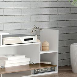 Living Homcom 839-419ND 153x25x42 cm (White/Brown) Thumb