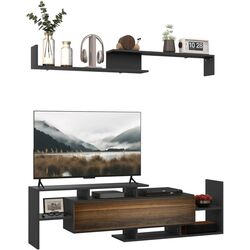 Living Homcom 839-419V01BK 153x25x42 cm (Black/Brown) Thumb