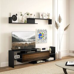 Living Homcom 839-419V01BK 153x25x42 cm (Black/Brown) Thumb