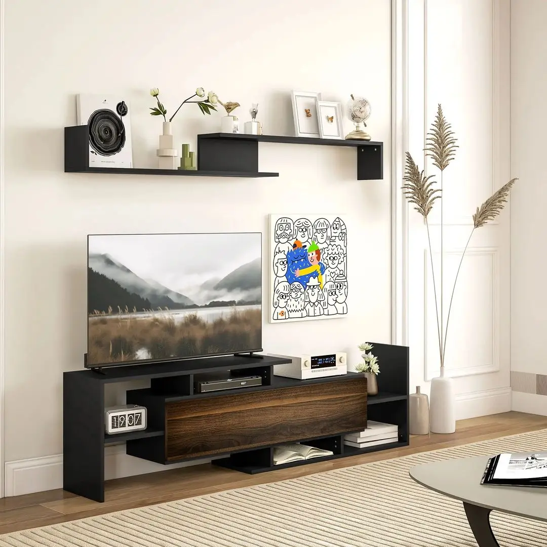Living Homcom 839-419V01BK 153x25x42 cm (Black/Brown) - 3