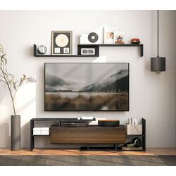 Living Homcom 839-419V01BK 153x25x42 cm (Black/Brown) Thumb