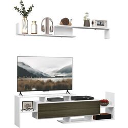 Living Homcom 839-419V01WT 153x25x42 cm (White/Black) Thumb