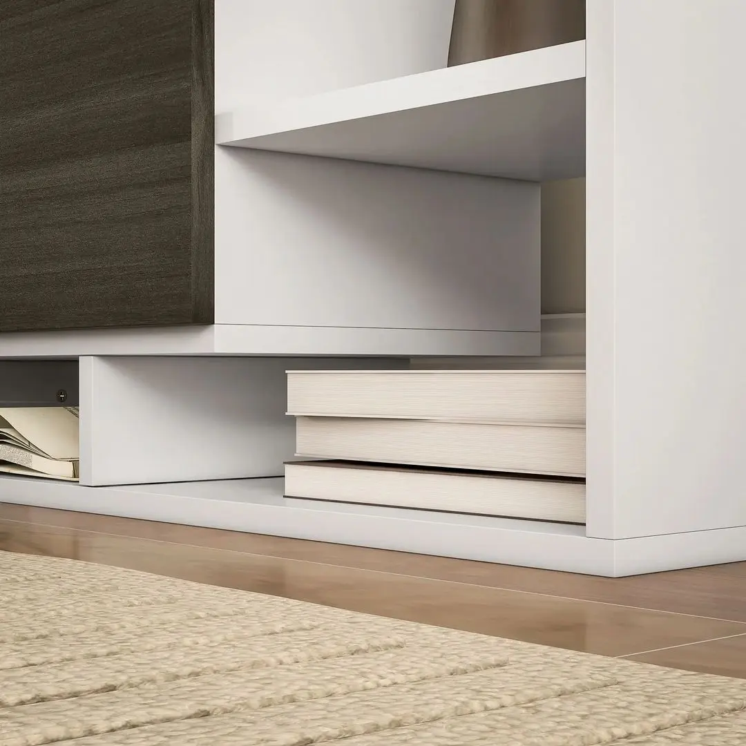 Living Homcom 839-419V01WT 153x25x42 cm (White/Black) - 9