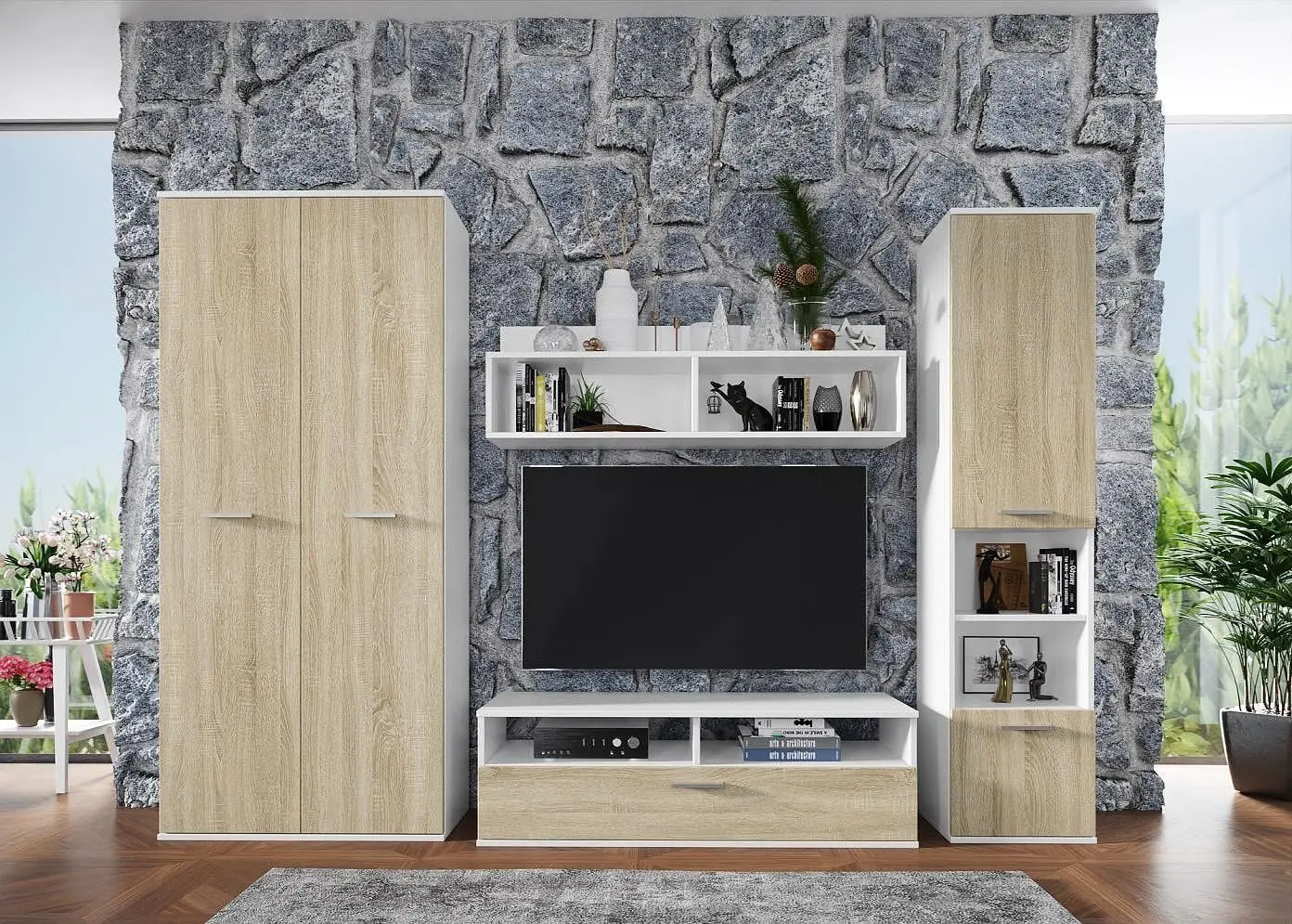 Living Ideal Mobila Alice (Sonoma Oak/White)