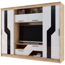 Гостиная Ideal Mobila Carmen (Sonoma Oak/White Gloss) Thumb