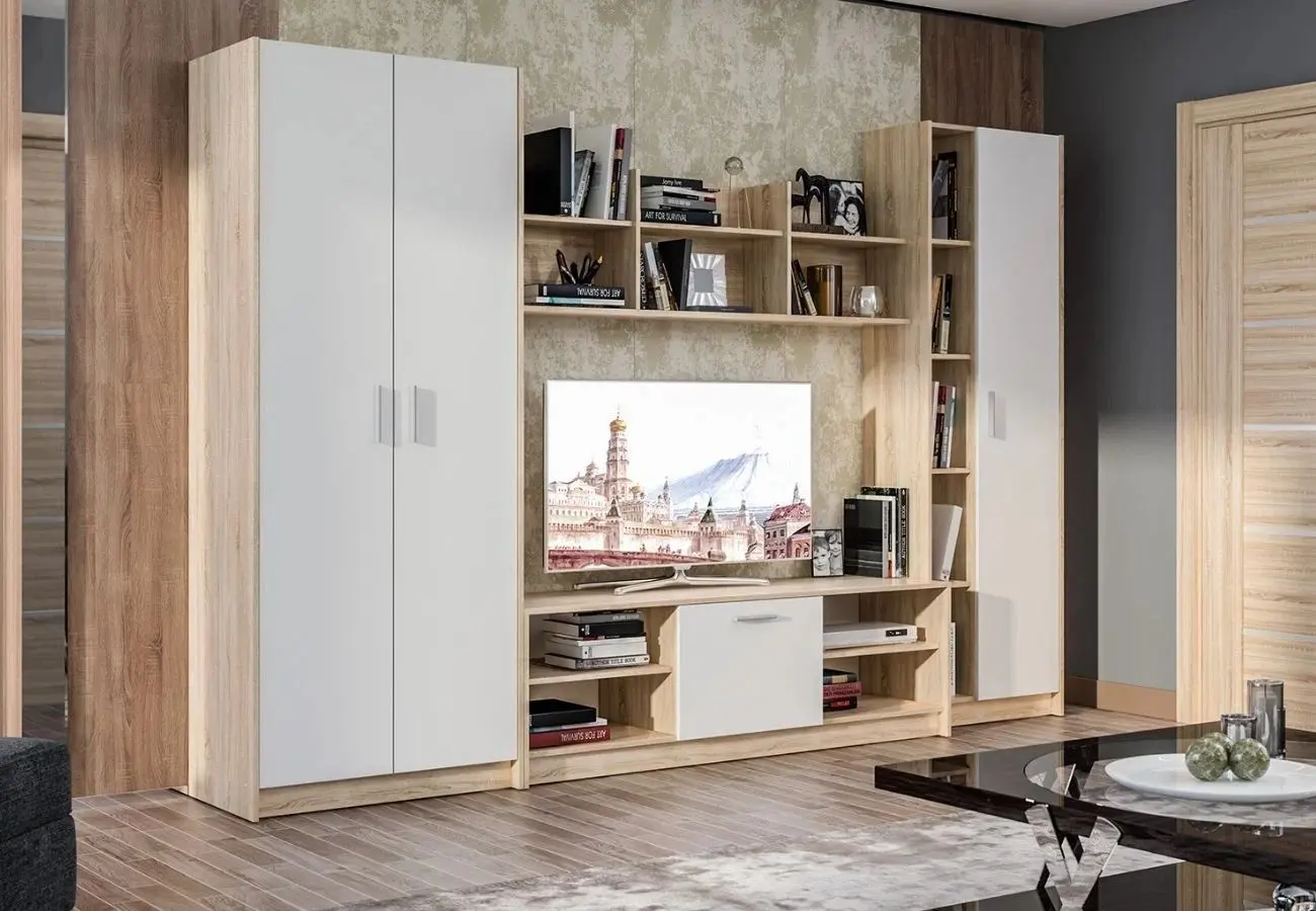 Гостиная Ideal Mobila Caroli 3m (Sonoma Oak/White)