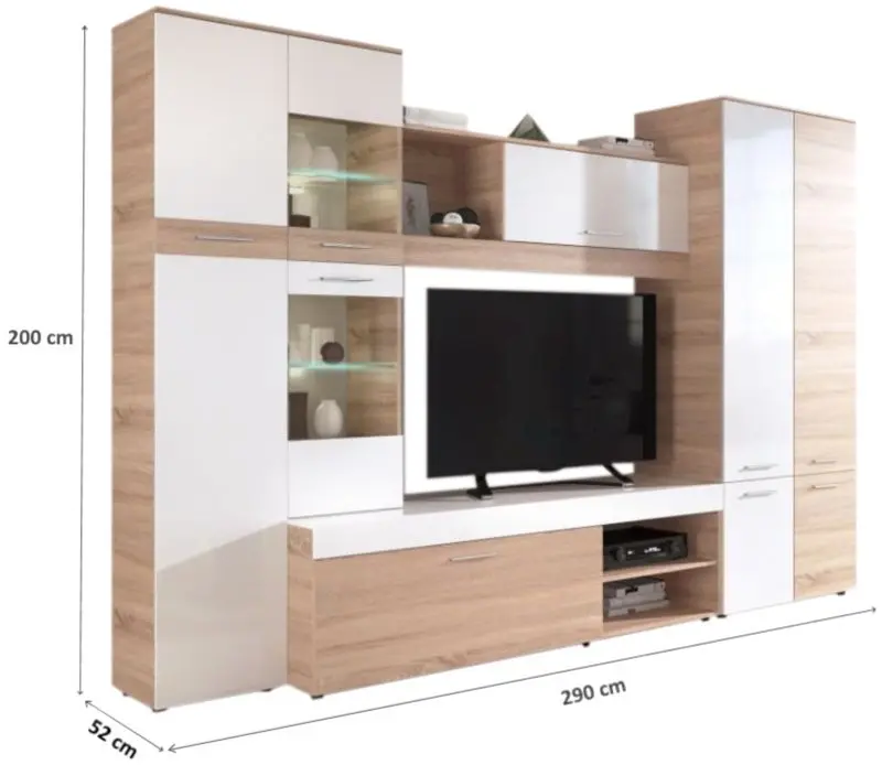 Living Ideal Mobila Orion (Sonoma Oak/White) - 3