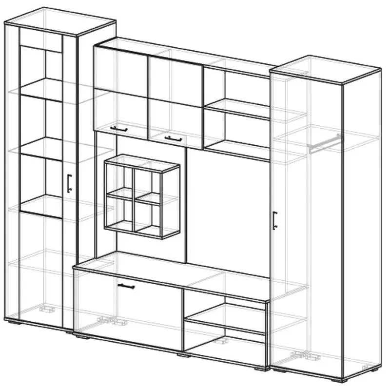Гостиная Ideal Mobila Oscar (Wenge/White) - 2