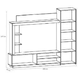 Living Ideal Mobila Tony (Sonoma Oak/White) Thumb