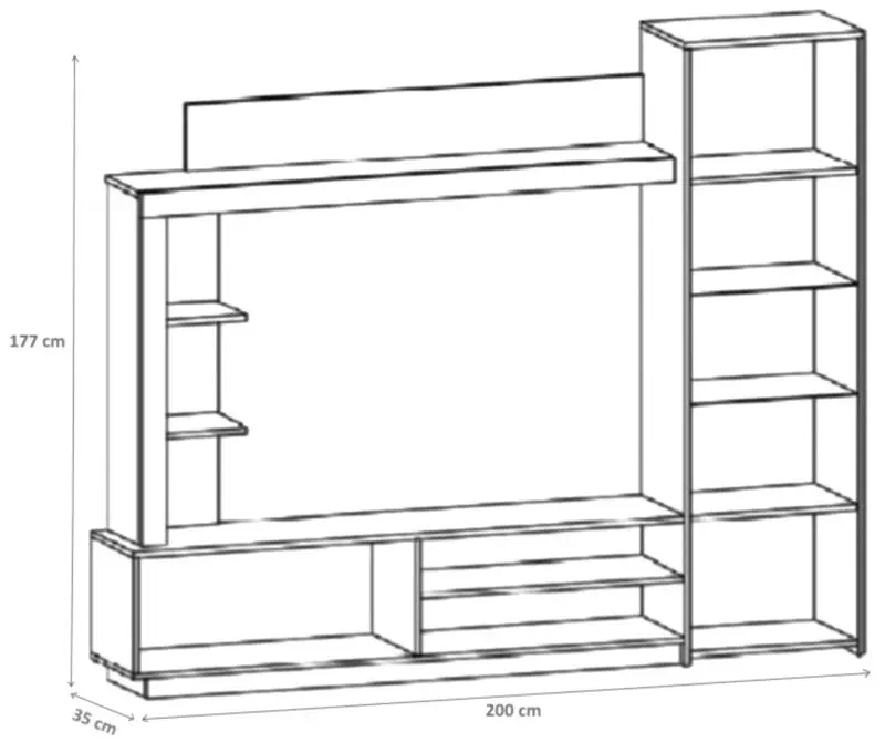 Living Ideal Mobila Tony (Sonoma Oak/White) - 2