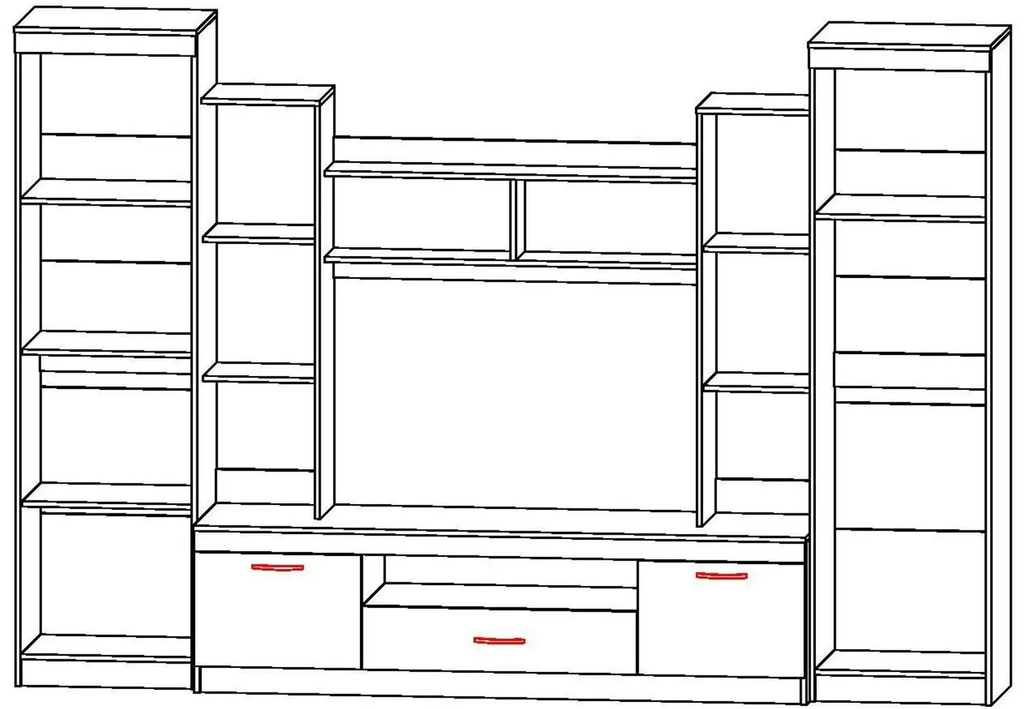 Living Ideal Mobila Venetia 2.9m (Wenge/Birch) - 2