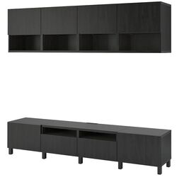 Living Ikea Besta 240x42x230 (Negru-Maro/Lappviken/Stubbarp Negru-Maro) Thumb