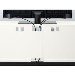 Living Ikea Besta/Hanviken sticla/glisiera sertar cu sistem apasare 300x42x231 (Alb) Thumb