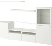 Living Ikea Besta/Lack 240x42x129 (Alb)