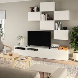 Living Ikea Besta/Lappviken balamale cu inchidere lina 240x42x230 (Alb) Thumb
