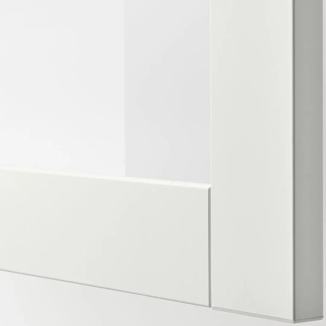 Гостиная Ikea Besta/Lappviken стекло/ящик c нажимными направляющими 300x42x231 (Белый) - 4