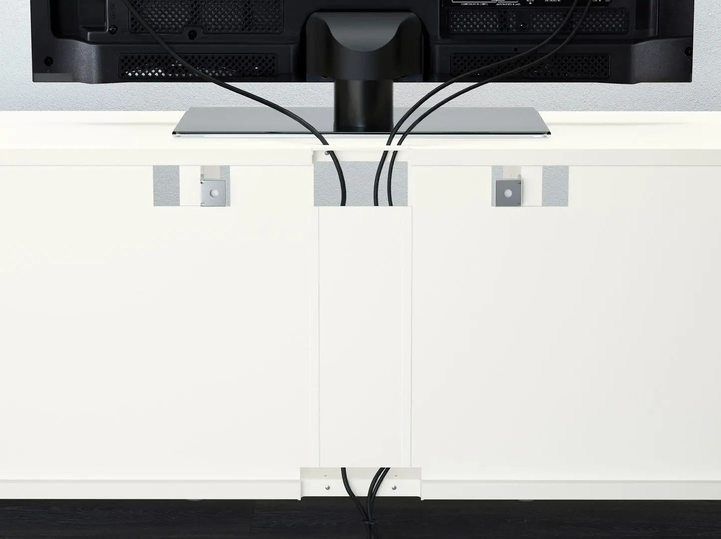 Гостиная Ikea Besta/Lappviken стекло/ящик c нажимными направляющими 300x42x231 (Белый) - 5