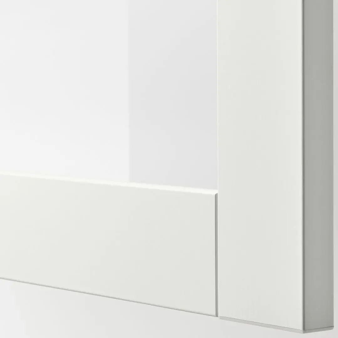 Living Ikea Besta/Lappviken sticla/sina sertar cu inchidere lina 300x42x211 (Alb)