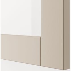 Living Ikea Besta/Lappviken sticla/sina sertar cu inchidere lina 300x42x211 (Alb/Gri-bej deschis) Thumb