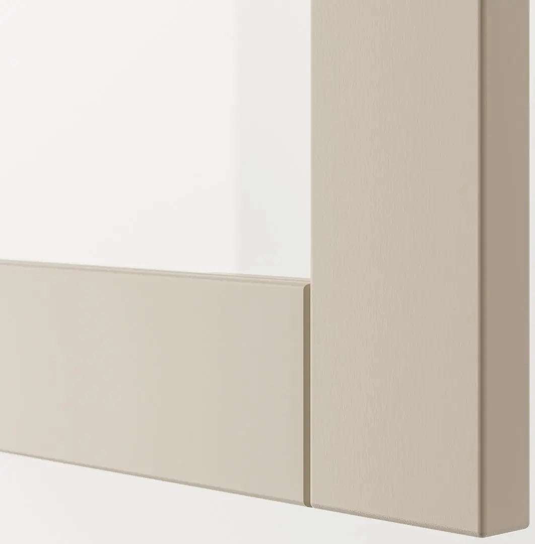 Living Ikea Besta/Lappviken sticla/sina sertar cu inchidere lina 300x42x211 (Alb/Gri-bej deschis) - 4