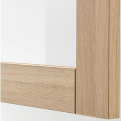 Гостиная Ikea Besta/Lappviken стекло/ящик с плавно-закрывающимися направляющими 300x42x211 (Имитация состаренного дуба/Имитация белого дуба) Thumb