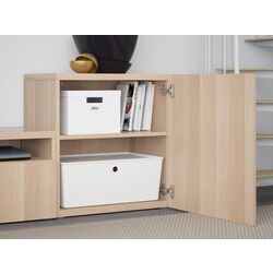 Гостиная Ikea Besta/Lappviken стекло/ящик с плавно-закрывающимися направляющими 300x42x211 (Имитация состаренного дуба/Имитация белого дуба) Thumb