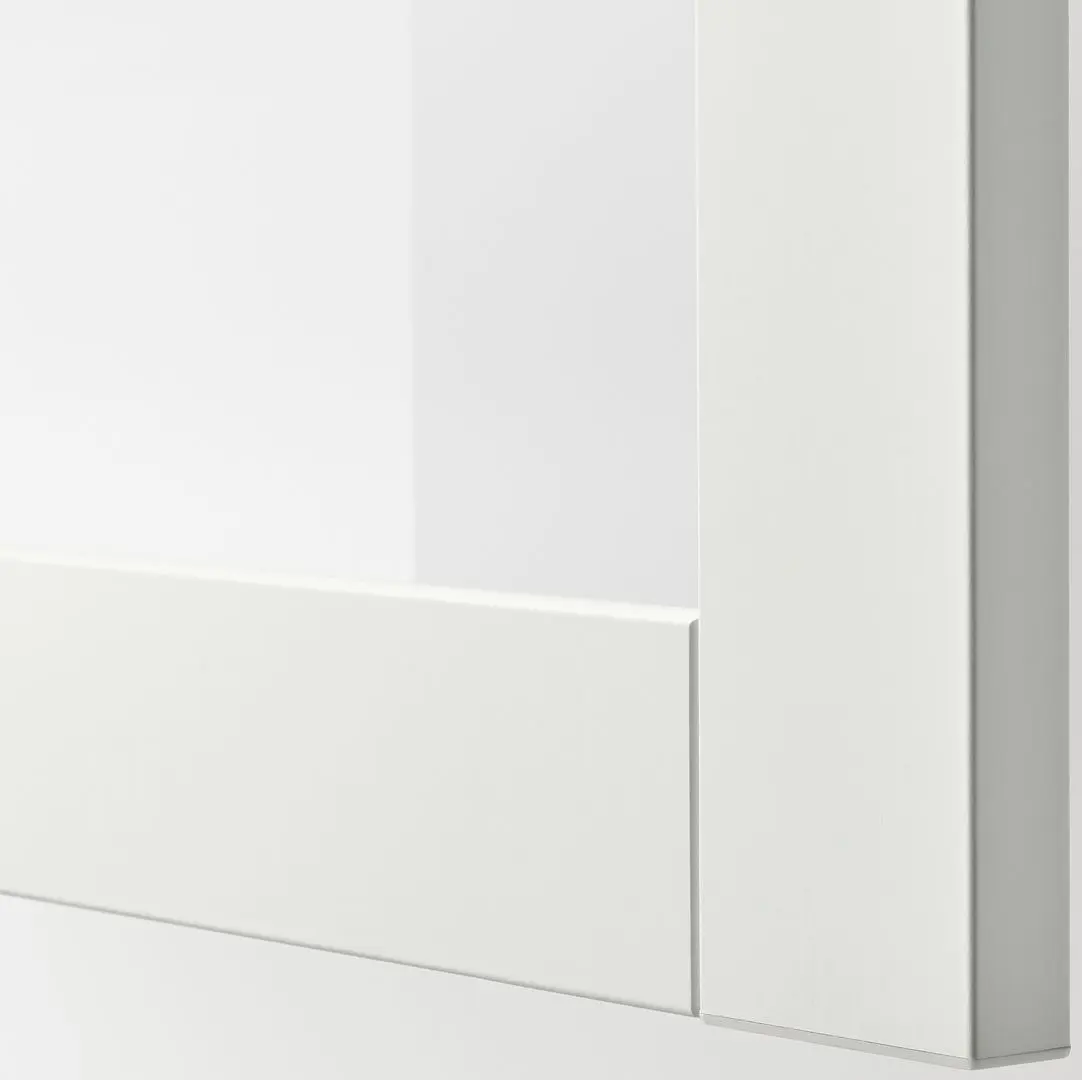 Living Ikea Besta/Lappviken sticla/sina sertar cu inchidere lina 300x42x231 (Alb) - 4