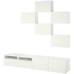 Living Ikea Besta/Lappviken glisiera sertar cu sistem apasare 240x42x230 (Alb) Thumb