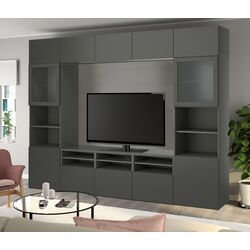 Living Ikea Besta deschidere apăsare 300x42x231 (Gri închis Lappviken/Sindvik Gri Inchis) Thumb