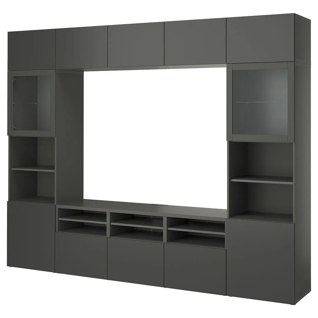 Living Ikea Besta deschidere apăsare 300x42x231 (Gri închis Lappviken/Sindvik Gri Inchis) - 2