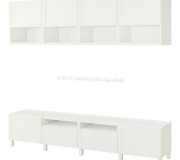 Living Ikea Besta sină sertar închidere lină 240x42x230 (Alb/Hanviken/Stubbarp Alb)