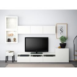 Living Ikea Besta usi sticla 300x42x211 (Alb/Lappviken sticlă alb) Thumb