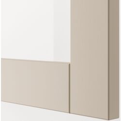 Гостиная Ikea Besta/Sindvik/Lappviken стекло/ящик с плавно-закрывающимися направляющими 300x42x231 (Белый/Светлый серо-бежевый) Thumb